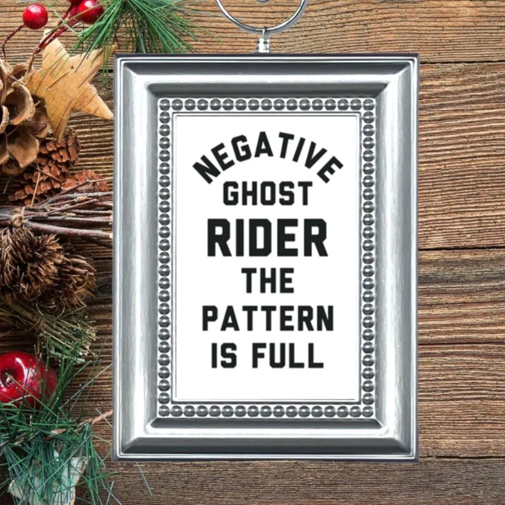 Top‎ Gun Negative Ghost Rider Retro Movie Memorabilia Christmas Tree Ornament